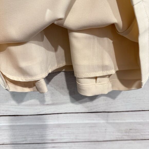 English Factory Size Small Ivory Mini Dress Sleeveless Varsity Retro Preppy - Picture 8 of 12